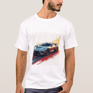 Camiseta Auto deportivo futurista - Diseño elegante generad