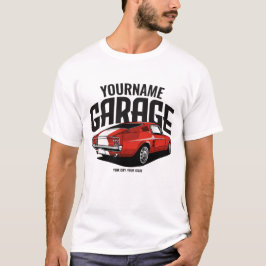 Camiseta Auto muscular personalizado 1967 Red Fastback Gara