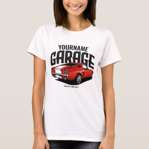Camiseta Auto muscular personalizado 1967 Red Fastback Gara