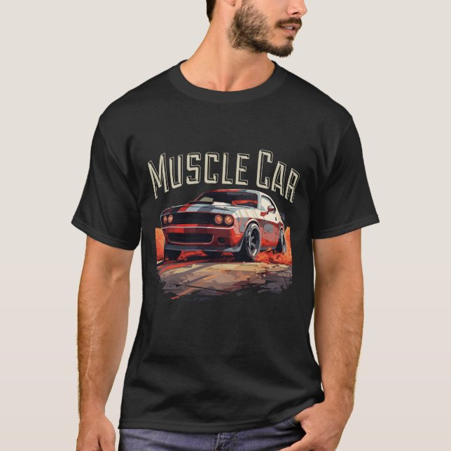 Camiseta Auto muscular Turbo American Deportes Race Car (Anverso)