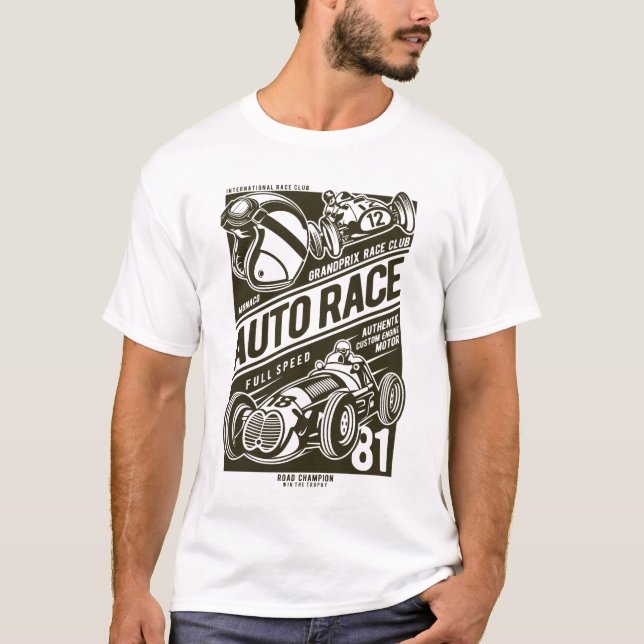 Camiseta Auto Race Retro Vintage (Anverso)