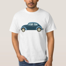 Camiseta auto retro azul fresco con escoria