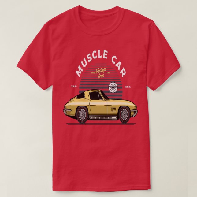 Camiseta Auto supermuscular vintage (Diseño del anverso)