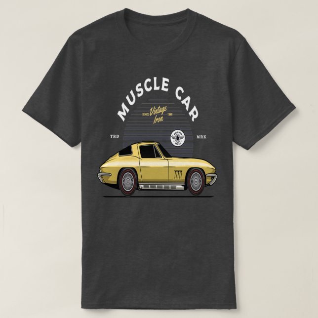 Camiseta Auto supermuscular vintage 3 (Diseño del anverso)