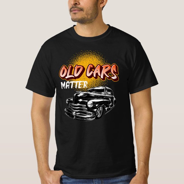 Camiseta Auto Viejo Coches Importa Diversión De Oro Gráfico (Anverso)
