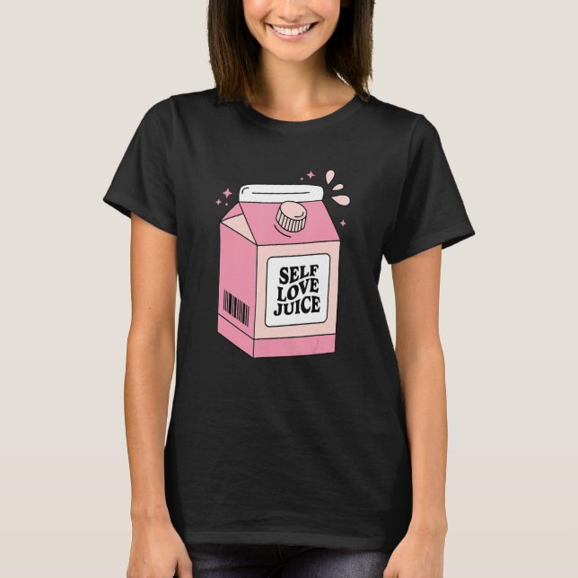 Camiseta Autoamor El día de San Valentín Juice Retro Rosa C (Anverso)
