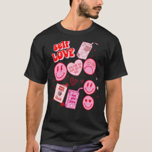 Camiseta Autoamor retro El día de San Valentín feliz cara b