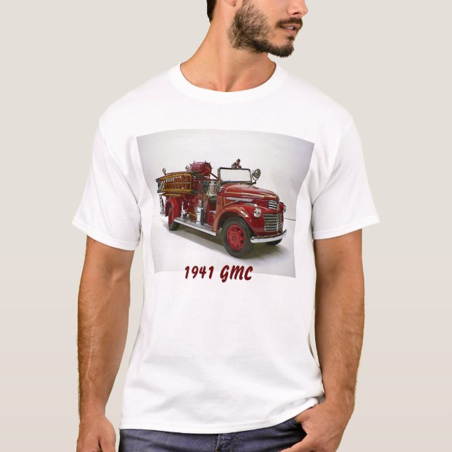 Camiseta Autobomba 1941 del coche de bomberos de GMC (Anverso)