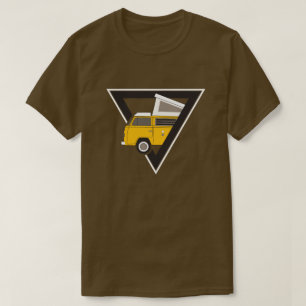 Camiseta autobús amarillo clásico del triángulo