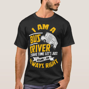 Camiseta Autobús Conductor Omnibus Profesión de Transporte
