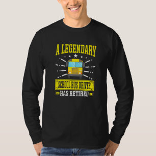 Camiseta Autobús de escuela retirado legendario conductor d