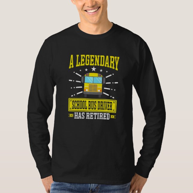 Camiseta Autobús de escuela retirado legendario conductor d (Anverso)