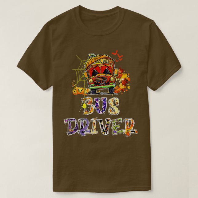 Camiseta Autobús De La Escuela De Autobuses Halloween Disfr (Diseño del anverso)