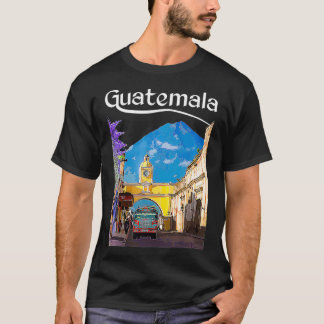 Camiseta Autobús de pollo de Guatemala Antigua Chapín Quetz