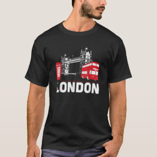 Camiseta Autobús del Puente de Londres Big Ben Y Phone Boot