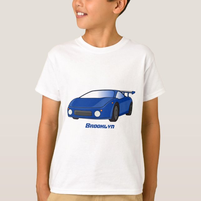 Camiseta Autobús deportivo azul con ilustracion aéreo (Anverso)