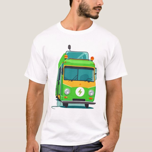 Camiseta Autobús eléctrico de energía (Anverso)