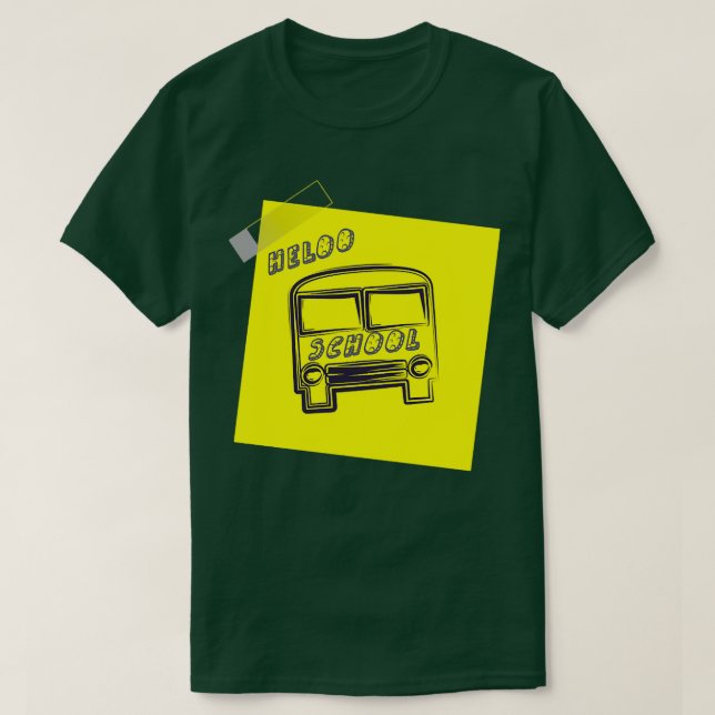 Camiseta autobús escolar 6 (Diseño del anverso)