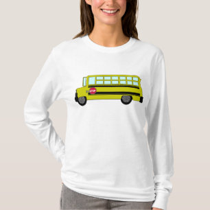 Camiseta Autobús Escolar Amarillo con Señal de Parada