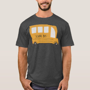 Camiseta Autobús escolar amarillo lindo 1