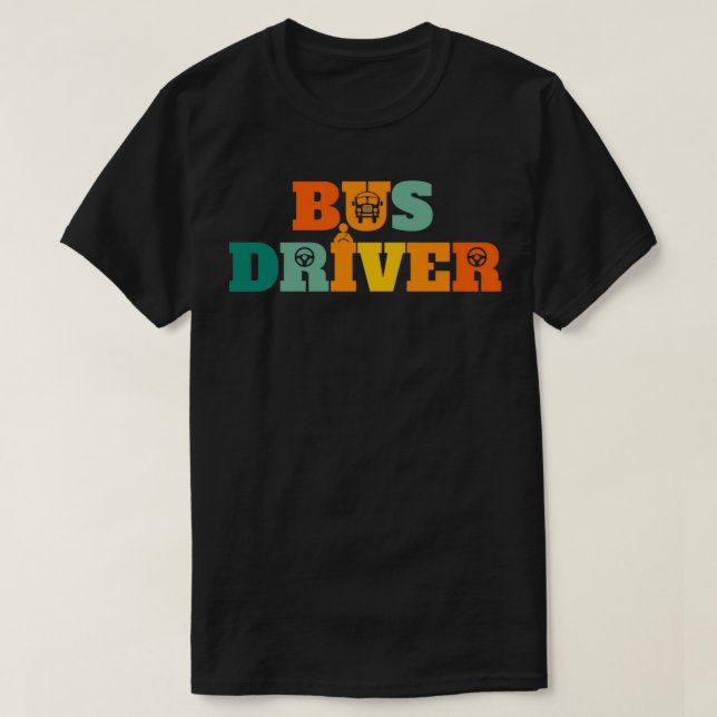 Camiseta Autobús escolar Chauffeur Driver Motorist Bus Driv (Diseño del anverso)
