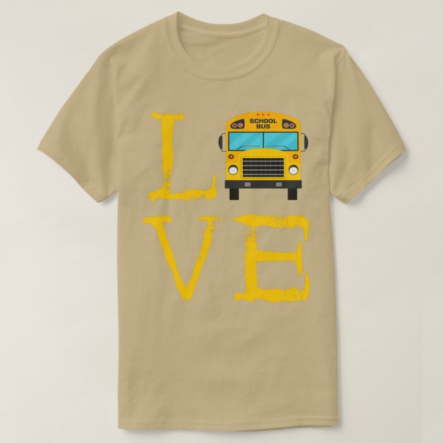 Camiseta Autobús escolar Conductor Autobús Amor (Diseño del anverso)
