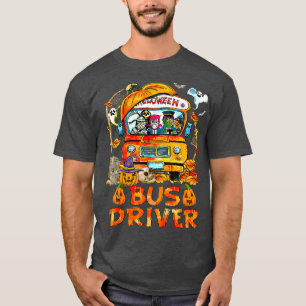 Camiseta Autobús escolar Conductor de bus Cute Vida Hallowe