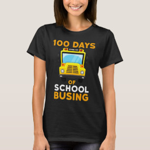 Camiseta Autobús Escolar De Autobús 100 Días De Niños Escol