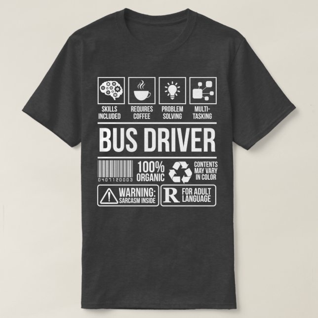 Camiseta Autobús escolar de conductores 29 (Diseño del anverso)