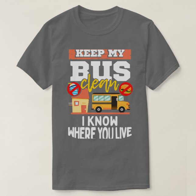Camiseta Autobús escolar de conductores 30 (Diseño del anverso)