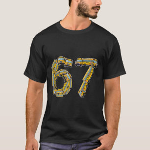 Camiseta Autobús Escolar Divertido 67 Agradecimiento a los 
