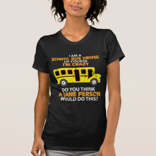 Camiseta Autobús escolar divertido - coche loco de la