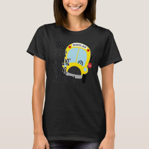 Camiseta Autobús Escolar Divertido Rodando A Través De 100