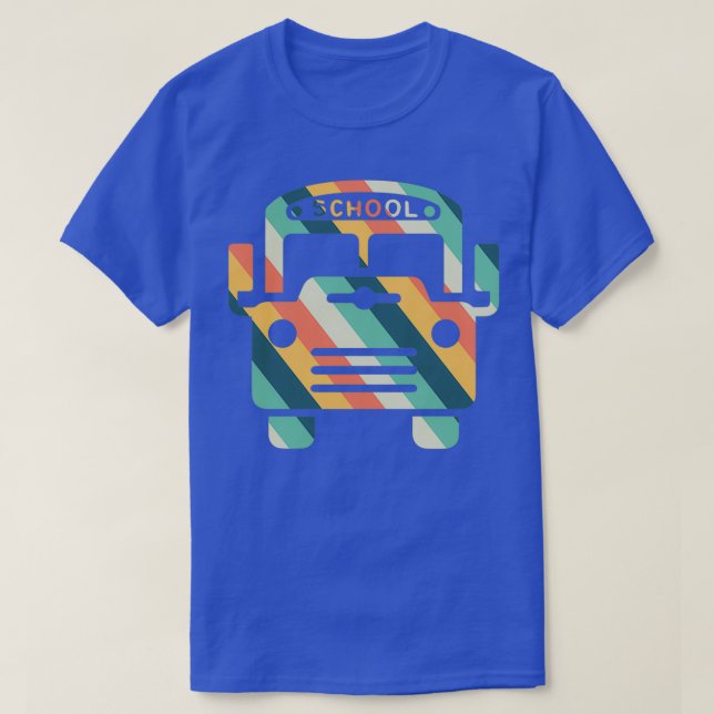 Camiseta Autobús escolar Estilo retro vintage (Diseño del anverso)