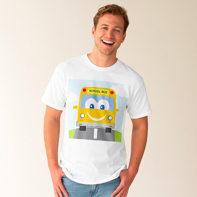 Camiseta Autobús Escolar Feliz (Subido por el creador)