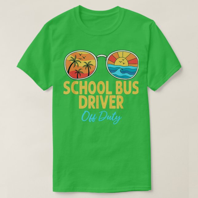 Camiseta Autobús Escolar Fuera De Servicio Feliz Día De Col (Diseño del anverso)