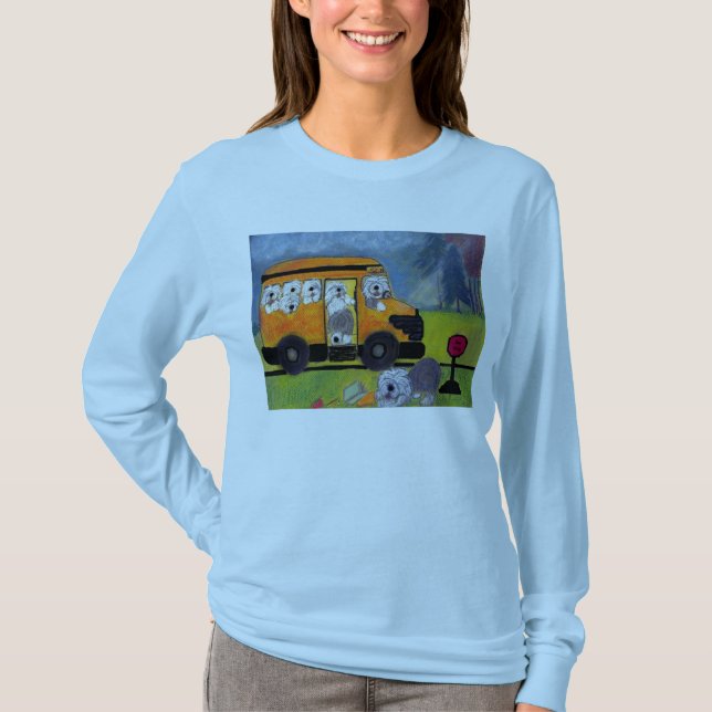 Camiseta Autobús escolar inglés viejo de Wigglebottom del (Anverso)