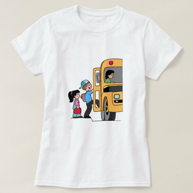 Camiseta Autobús escolar para niños (Diseño del anverso)