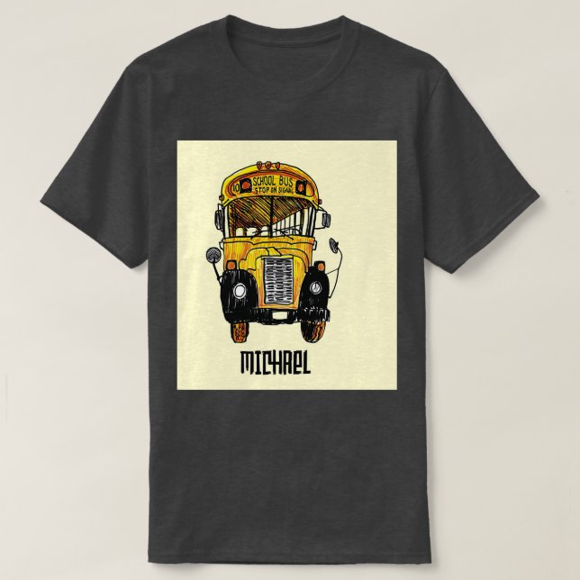 Camiseta Autobús escolar que veo niños gritando ómnibus esc (Diseño del anverso)