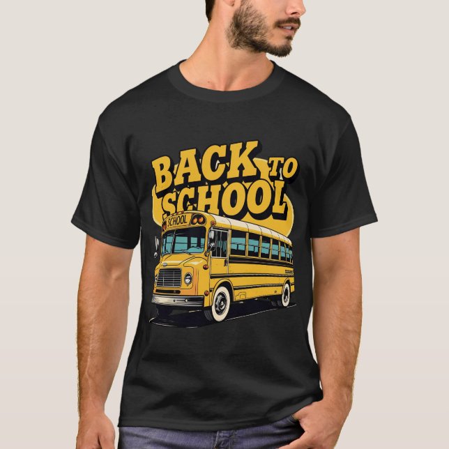 Camiseta Autobús escolar retro de vuelta a los escolares (Anverso)