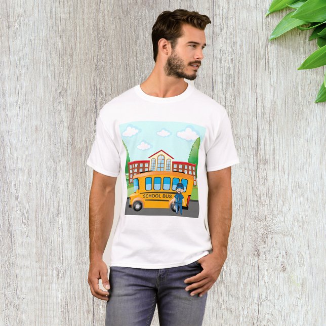 Camiseta Autobús Escolar Y Conductor (Subido por el creador)
