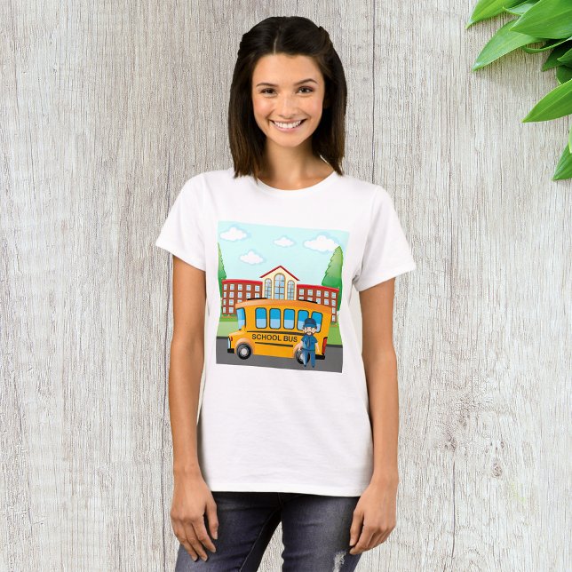 Camiseta Autobús Escolar Y Conductor (Subido por el creador)