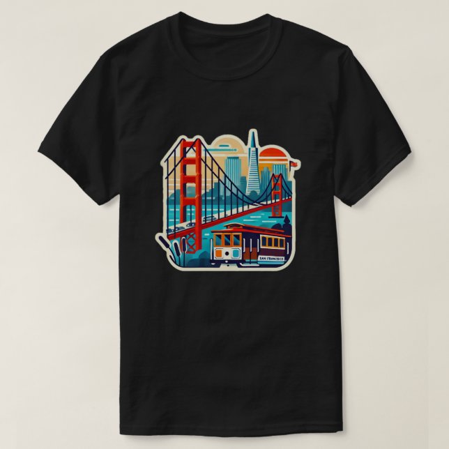 Camiseta Autobús Golden Gate de San Francisco (Diseño del anverso)