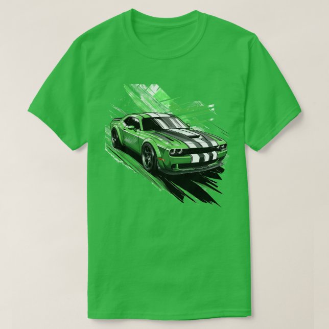 Camiseta Autobús Green Musculum Turbo Sports Race Car (Diseño del anverso)
