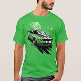 Camiseta Autobús Green Musculum Turbo Sports Race Car