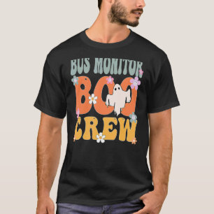 Camiseta Autobús Monitor Boo Crew Ghost Retro Groovy Hallow