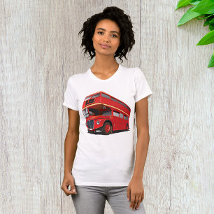 Camiseta Autobús Rojo de Dos Pisos Clásico Transporte Londr