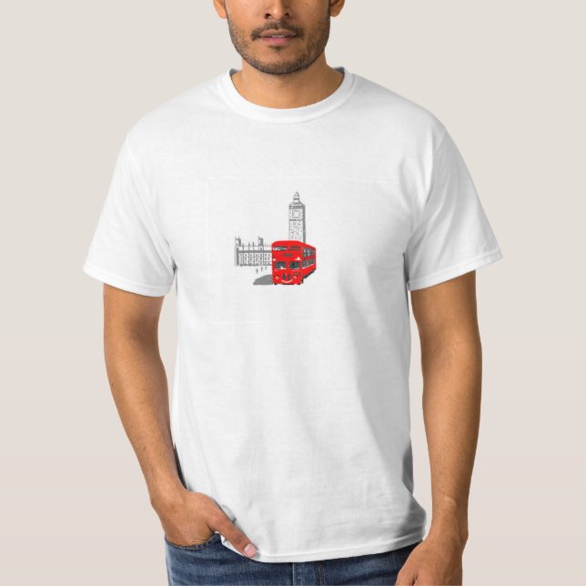 Camiseta Autobús sonriente de Londres (Anverso)
