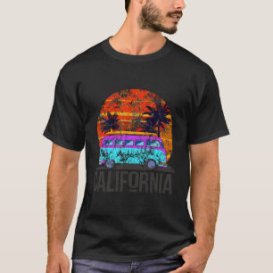 Camiseta Autobús Vintage de California Retro Surfer Distre