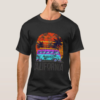 Camiseta Autobús Vintage de California Retro Surfer Distre